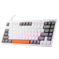 Mekaniskt tangentbord Tracer FINA 84 Vit/Grå (Outemu Red Switch)