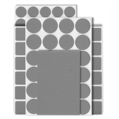 Podkładki filcowe samoprzylepne, szare, 106 szt.