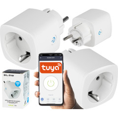 72-075- Smart WiFi-styrd uttag Tuya v3 vit