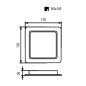 LED-takpanel Maclean, infälld SLIM, 18W, Neutral White 4000K, 170*170*26mm, 1800lm, MCE374 S