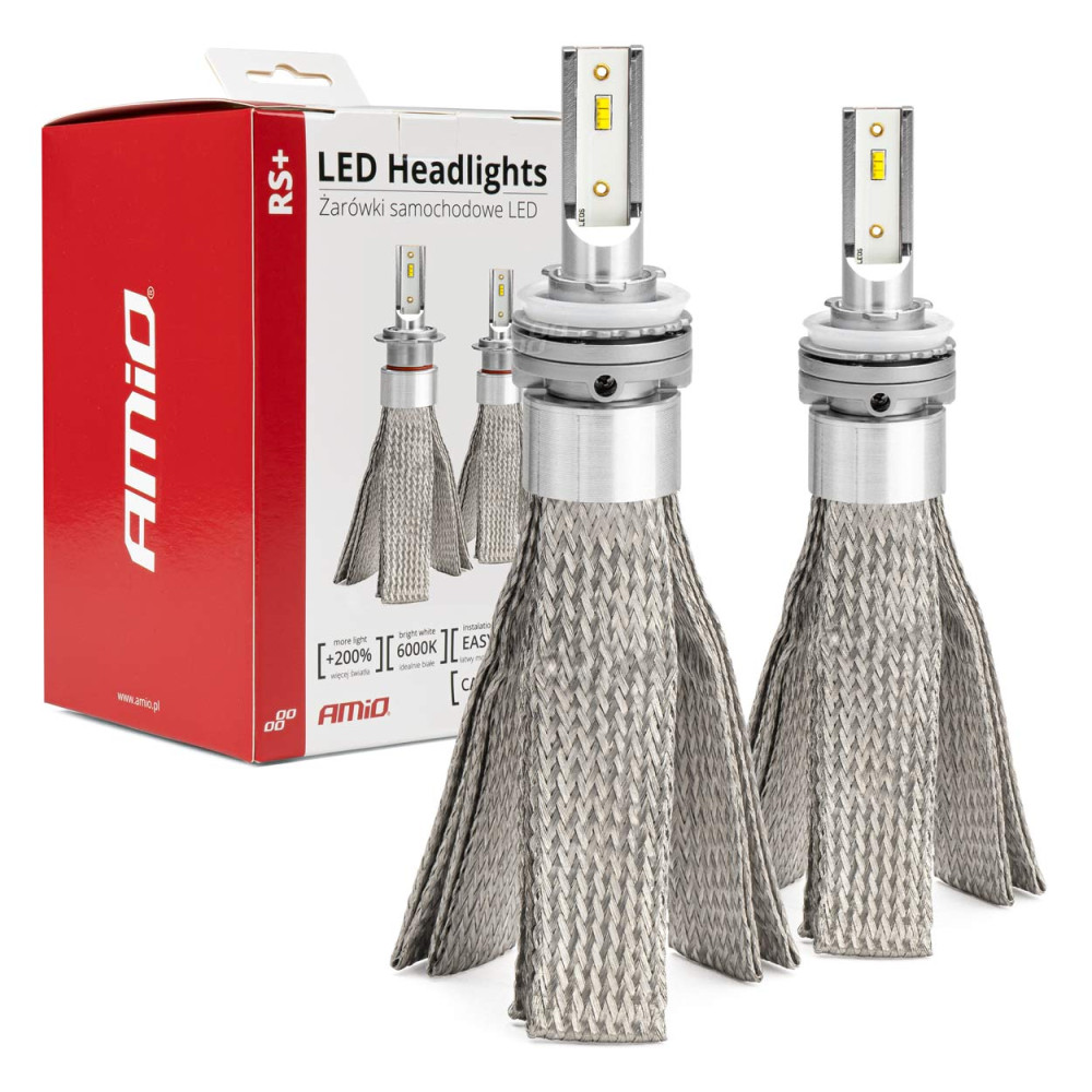 Żarówki samochodowe led seria rs+ canbus h8/h9/h11 50w slim amio-01086 Żarówki samochodowe led seria rs+ canbus h8/h9/h11 50w slim amio-01086