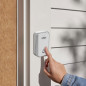 Kinetisk trådlös ringklocka-sändare från GreenBlue, batterilös, vit, räckvidd upp till 200m, IP44, GB158 W.