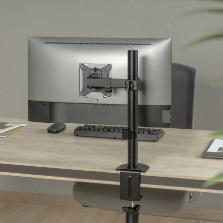 Skrivbordsfäste för LCD-monitor Maclean, enkel arm, VESA 75x75 och 100x100, 17-32 tum, 9 kg, MC-572N.