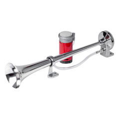 Signalhorn ljudsignal fanfar krom 12v amio-03618