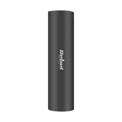 Yogamatta för yoga-, pilates- och fitnessövningar, 183x61 cm, 6 mm tjock, TPE-material, svart, REBEL ACTIVE.