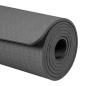 Yogamatta för yoga-, pilates- och fitnessövningar, 183x61 cm, 6 mm tjock, TPE-material, svart, REBEL ACTIVE.