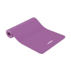 Yogamatta för yoga-, pilates- och fitnessövningar, 183x61cm, 6mm tjock, TPE-material, lila, REBEL ACTIVE.