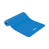Yogamatta för yoga-, pilates- och fitnessövningar, 183x61cm, tjocklek 6mm, TPE-material, blå, REBEL ACTIVE.