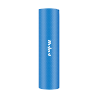 Mata gimnastyczna do ćwiczeń joga, pilates, fitness, 183x61cm, grubość 6mm, materiał TPE, niebieska, REBEL ACTIVE