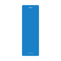 Yogamatta för yoga-, pilates- och fitnessövningar, 183x61cm, tjocklek 6mm, TPE-material, blå, REBEL ACTIVE.