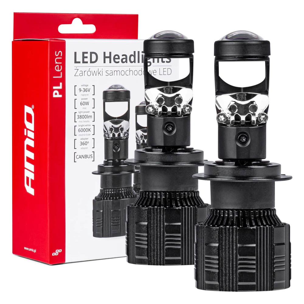 Bilampor LED-serien PL-lins H7-lins 6000K Canbus AMIO-03668 Bilampor LED-serien PL-lins H7-lins 6000K Canbus AMIO-03668