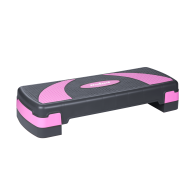 Step do aerobiku i ćwiczeń fitness, 3 stopnie, 78cm, szaro-fioletowy, REBEL ACTIVE