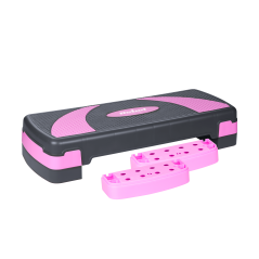 Steg till aerobics och fitnessövningar, 3 nivåer, 78 cm, grå-lila, REBEL ACTIVE