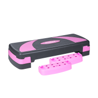 Step do aerobiku i ćwiczeń fitness, 3 stopnie, 78cm, szaro-fioletowy, REBEL ACTIVE