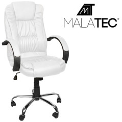 Kontorsstol i konstläder - vit Malatec 23240 | HandlaSmidigt.se