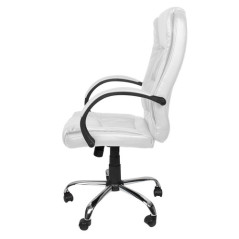 Kontorsstol i konstläder - vit Malatec 23240 | HandlaSmidigt.se
