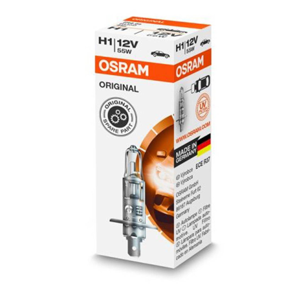 Halogenlampa Osram h1 12v 55w p14,5s Halogenlampa Osram h1 12v 55w p14,5s