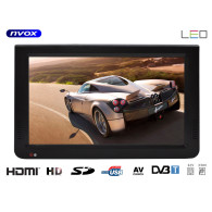 TV LED 10 tum USB SD HDMI AV-in PVR DVB-T/T2 MPEG-4/2 12V 230V... (NVOX DVB10T)