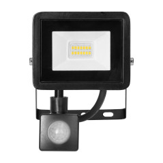 ALLED 10W LED-strålkastare med PIR, 850lm, IP44, 4000K, Alu+Glas | HandlaSmidigt.se