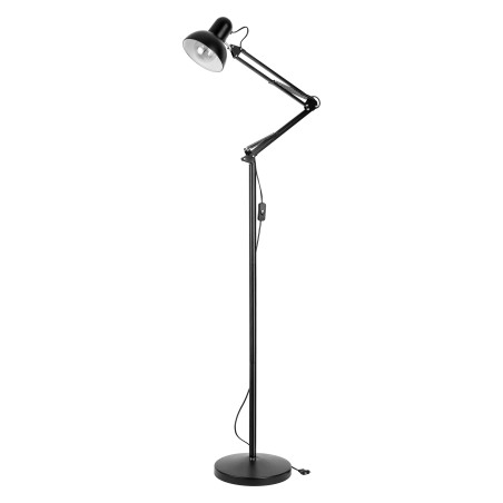 LUWES golvlampa, 185 cm, E27, max. 18W, svart | HandlaSmidigt.se