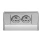 Möbeluttag 2x2P+Z, grå-silver