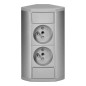 Möbeluttag 2x2P+Z, grå-silver