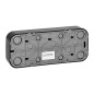 Utomhusuttag trippel ToDo 2P+Z Schuko IP20, 16A, 230V AC, svart, 10 stycken