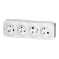 Fyrfaldigt uttag ToDo 2P+Z IP20, 16A, 230V AC, vit