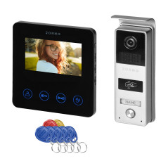 PACTO, enkelhetsvideodörrtelefon för en familj, 4-trådig, 4,3', RFID