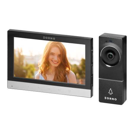 ALERTO, enkelvilla videodörrtelefonset, 4-ledare, 7', pekskärm, svart | HandlaSmidigt.se