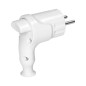 Hörnkontakt med stickpropp Uni-Schuko med skjutkontakt 16A/250V, vit