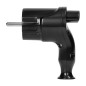 Vinkelkontakt Uni-Schuko med utmatningsknapp 16A/250V, svart