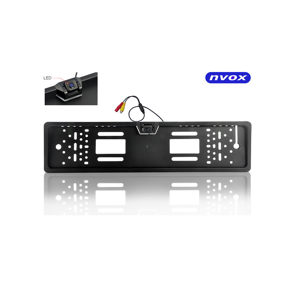 Bilmonterad kamera i registreringsskyltsram med IR-dioder... (NVOX RC5062D)