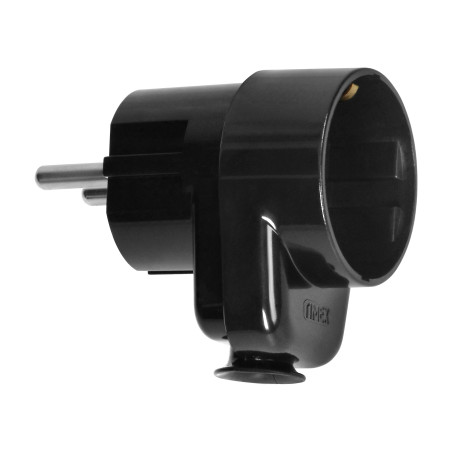 Stickkontakt Uni-Schuko med uttag 2P+Z Schuko 16A, svart | HandlaSmidigt.se
