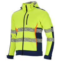 Jacka softshell varningsgul-blå, '2xl', CE, Lahti
