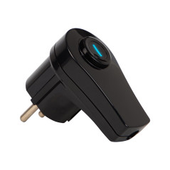 98-156- Svart vinklad kontakt wt-16-polig med belyst omkopplare