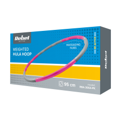 Hula Hop viktnedgångshjul 95 cm, rosa, REBEL ACTIVE