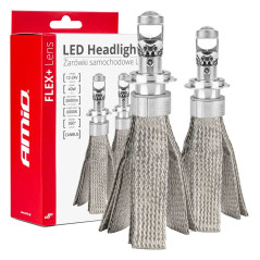 Bil-LED-lampor Flex+ serie H7-lins 12v 24v 6000k Canbus amio-03660