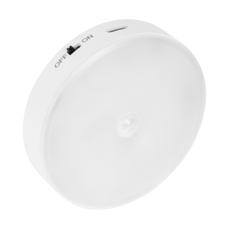 Nattlampa med LED, uppladdningsbart batteri, magnet och rörelsesensor.