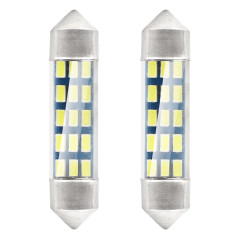LED-lampor standard 3014 15smd festoon c5w c10w c3w 39mm vit 12v amio-01091