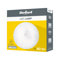 Nattlampa med LED, uppladdningsbart batteri, magnet och rörelsesensor.