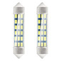 LED-lampor standard 3014 18smd festoon c5w c10w c3w 41mm vit 12v amio-01092