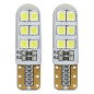 LED-lampor standard T10 W5W 12XSMD 2835 12V silikon amio-01095