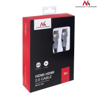 MCTV-705 56660 HDMI-HDMI-kabel 3m v2.0 30AWG 4K 60Hz metalländar