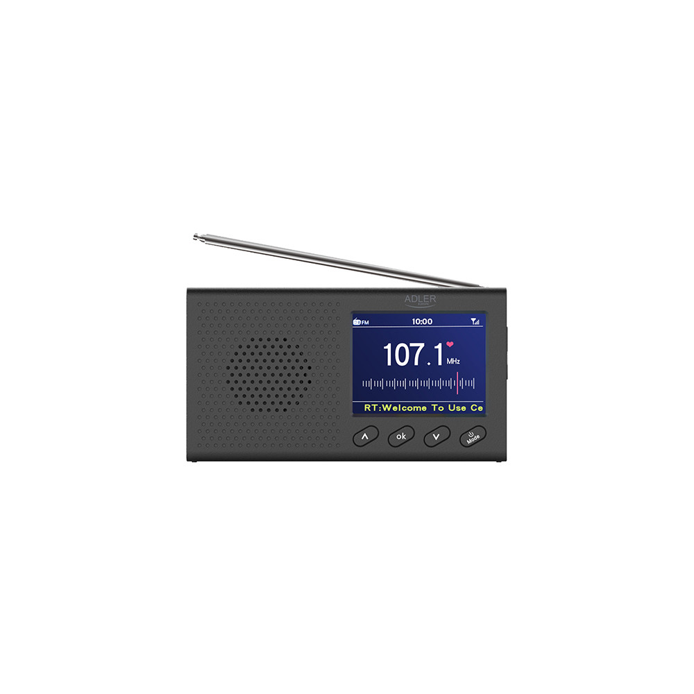 AD 1198 Bärbar radio - LCD - FM - Bluetooth - klocka