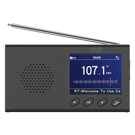 AD 1198 Bärbar radio - LCD - FM - Bluetooth - klocka