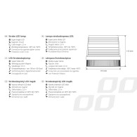 Lampa ostrzegawcza błyskowa stroboskopowa kogut led 24v amio-01277