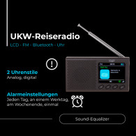 AD 1198 Radio przenośne - lcd - fm - bluetooth - zegar