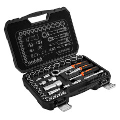 Set med genomgående hylsor 1/4' + 3/8', 46 st. | HandlaSmidigt.se