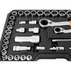 Set med genomgående hylsor 1/4' + 3/8', 46 st. | HandlaSmidigt.se